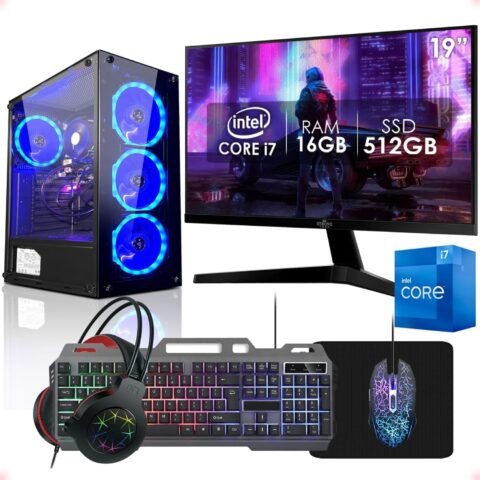 PC Gamer com Intel Core i7 e Kit Gamer Completo – Ideal para Jogos Leves e Uso Diário